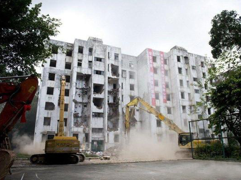 使用海沙的建筑物，墻體受損嚴(yán)重